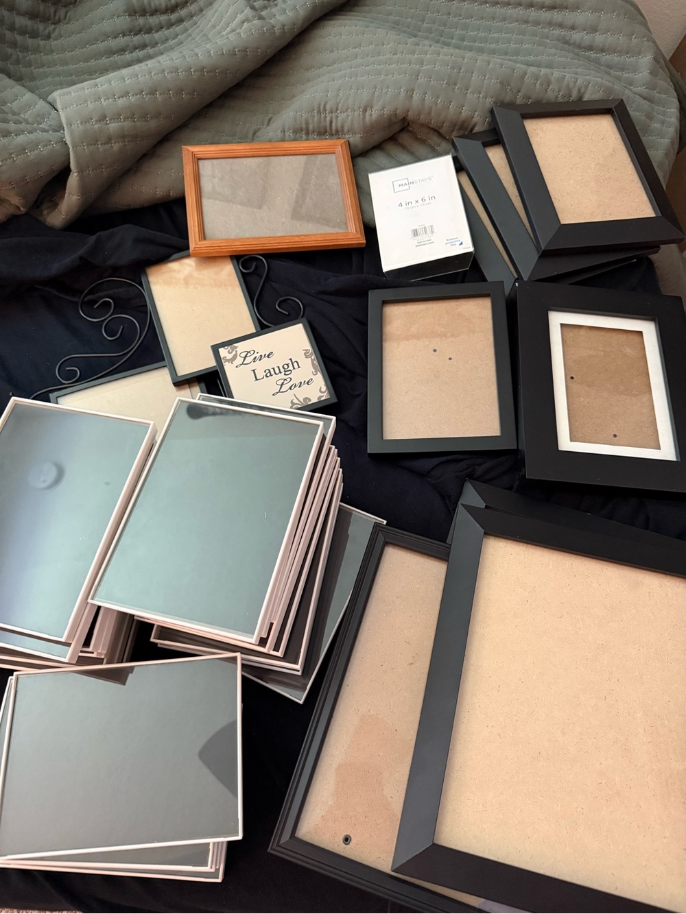 Assorted Picture Frame Bundle in Black, White, and Wood Tones